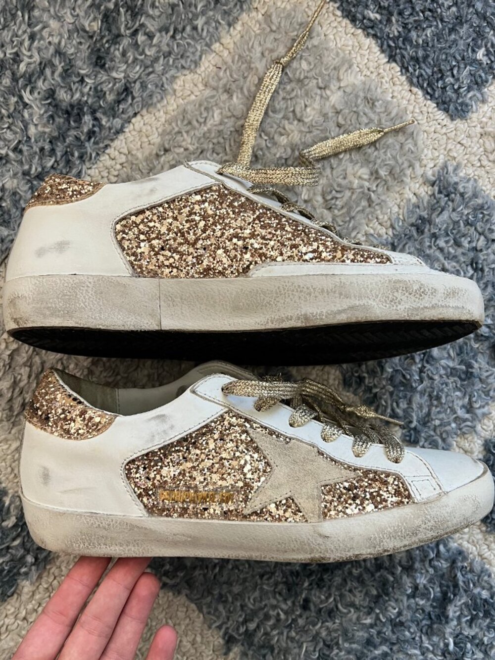 Golden Goose Superstar Gold Glitter